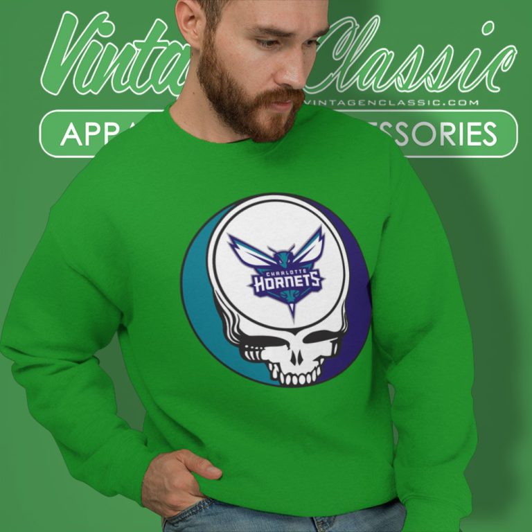 Charlotte Hornets Grateful Dead Steal Your Face Sweatshirt Charlotte Hornets Grateful Dead Steal Your Face Sweatshirt