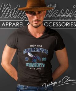 Charlotte Hornets Nba With Love From Cha V Neck TShirt