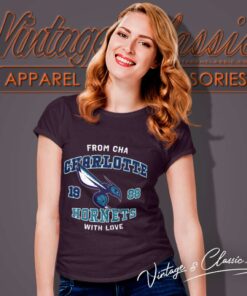 Charlotte Hornets Nba With Love From Cha Women TShirt