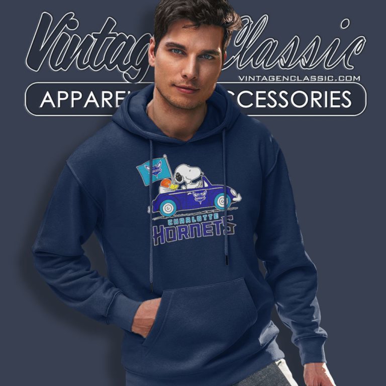 Charlotte Hornets Snoopy Driving Car Hoodie Charlotte Hornets Snoopy Driving Car Hoodie