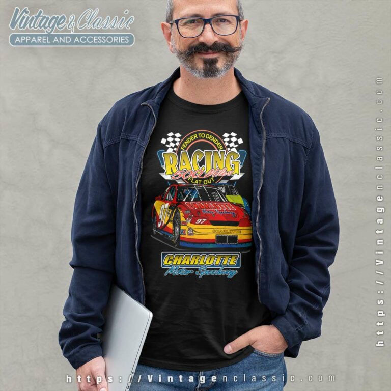 Charlotte Motor Speedway Nascar Racing 500 Miles Long Sleeve Tee Charlotte Motor Speedway Nascar Racing 500 Miles Long Sleeve Tee