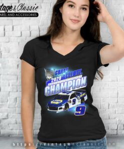 Chase Elliott 2020 Nascar Cup Series Champ V Neck TShirt