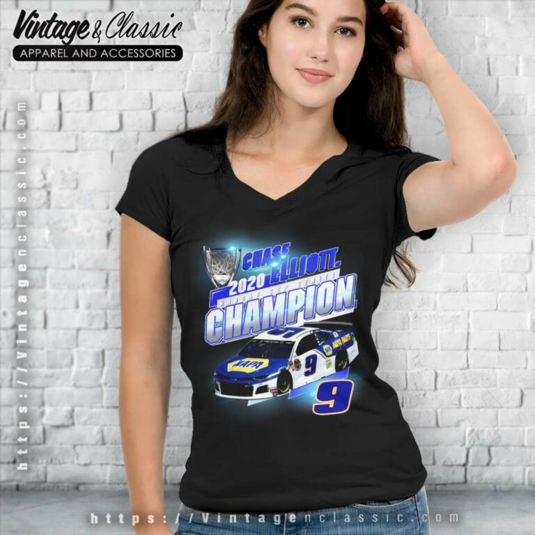 Chase Elliott 2020 Nascar Cup Series Champ V Neck TShirt Chase Elliott 2020 Nascar Cup Series Champ V Neck TShirt
