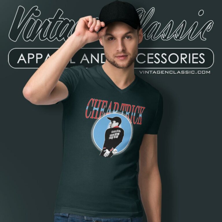 Cheap Trick 70s Tour V Neck TShirt Cheap Trick 70s Tour V Neck TShirt