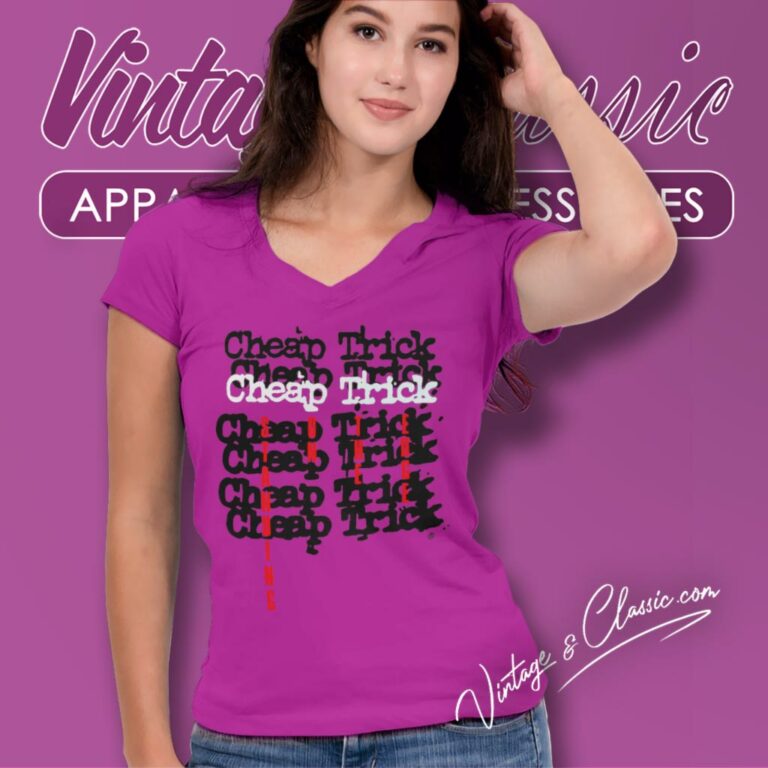 Cheap Trick Canada Tour V Neck TShirt Cheap Trick Canada Tour V Neck TShirt