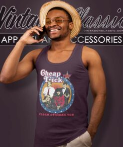 Cheap Trick Clock Strikes Ten Tank Top Racerback