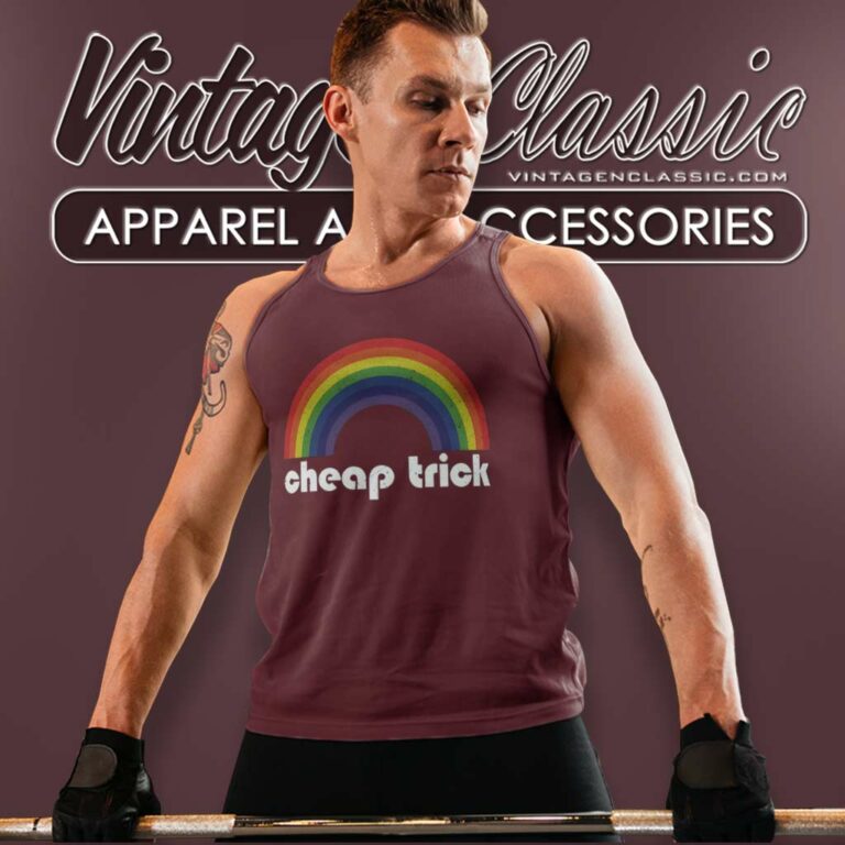 Cheap Trick Rainbow Tank Top Racerback Cheap Trick Rainbow Tank Top Racerback
