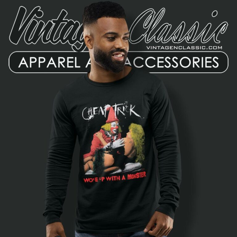 Cheap Trick Shirt Woke Up With A Monster Long Sleeve Tee Cheap Trick Shirt Woke Up With A Monster Long Sleeve Tee