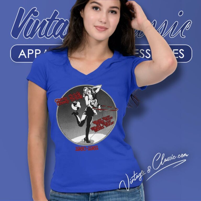 Cheap Trick World Tour V Neck TShirt Cheap Trick World Tour V Neck TShirt