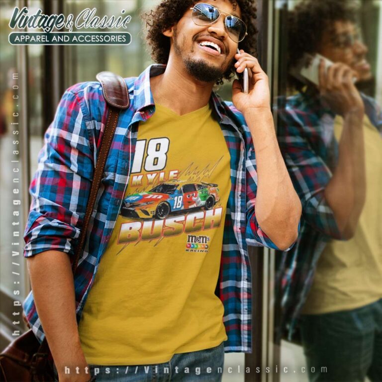 Checkered Flag Sports Kyle Busch 2022 Groove V Neck TShirt Checkered Flag Sports Kyle Busch 2022 Groove V Neck TShirt
