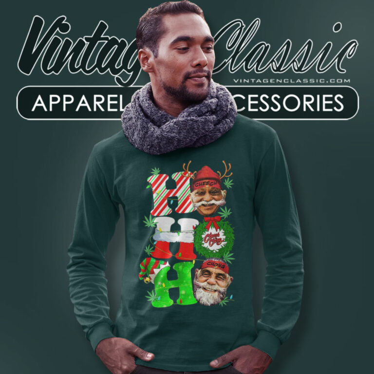 Cheech And Chong Xmas Ho Ho Ho Christmas Long Sleeve Tee Cheech And Chong Xmas Ho Ho Ho Christmas Long Sleeve Tee
