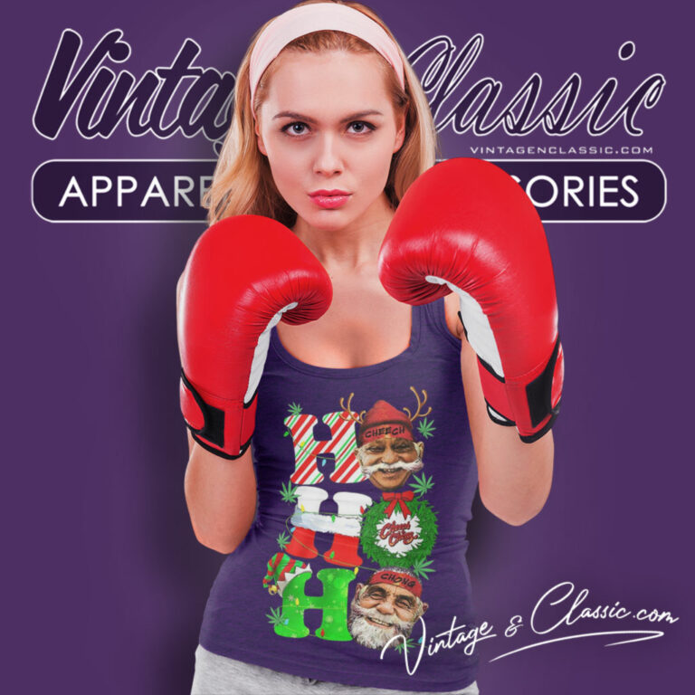 Cheech And Chong Xmas Ho Ho Ho Christmas Tank Top Racerback Cheech And Chong Xmas Ho Ho Ho Christmas Tank Top Racerback
