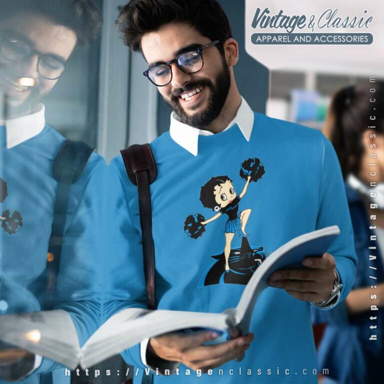 Cheer Betty Boop Carolina Panthers Sweatshirt Cheer Betty Boop Carolina Panthers Sweatshirt