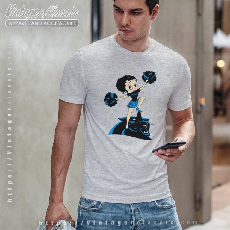 Cheer Betty Boop Carolina Panthers T Shirt Cheer Betty Boop Carolina Panthers T Shirt