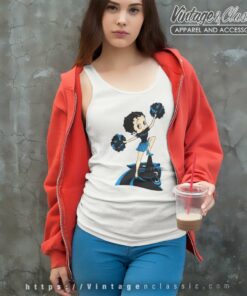 Cheer Betty Boop Carolina Panthers Tank Top Racerback