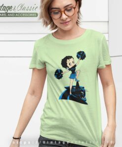 Cheer Betty Boop Carolina Panthers Women TShirt