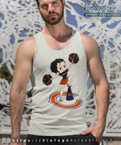 Cheer Betty Boop Chicago Bears Tank Top Racerback