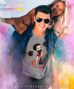 Cheer Betty Boop Chicago Bears V Neck TShirt