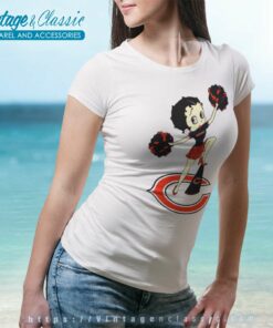 Cheer Betty Boop Chicago Bears Women TShirt