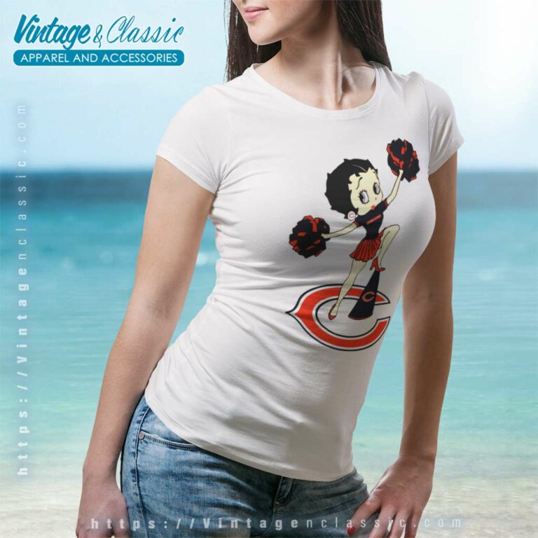 Cheer Betty Boop Chicago Bears Women TShirt Cheer Betty Boop Chicago Bears Women TShirt