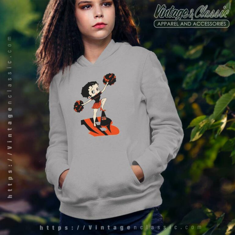 Cheer Betty Boop Cincinnati Bengals Hoodie Cheer Betty Boop Cincinnati Bengals Hoodie