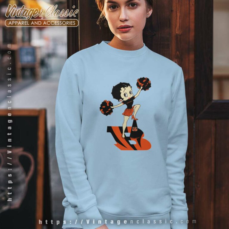 Cheer Betty Boop Cincinnati Bengals Sweatshirt Cheer Betty Boop Cincinnati Bengals Sweatshirt