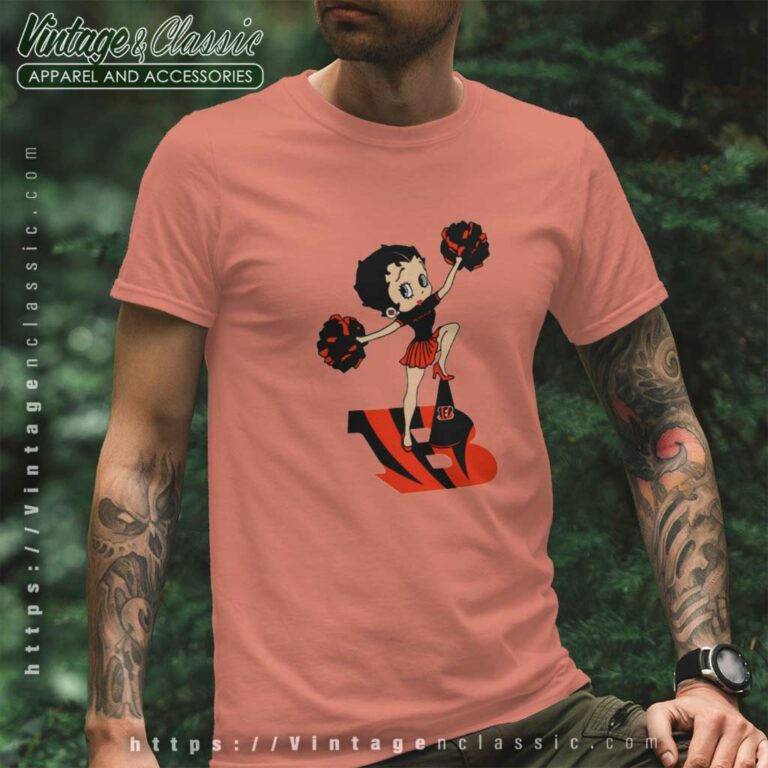 Cheer Betty Boop Cincinnati Bengals T Shirt Cheer Betty Boop Cincinnati Bengals T Shirt
