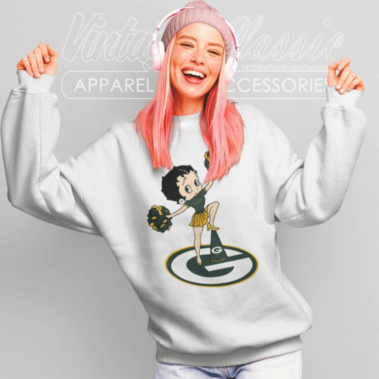 Cheer Betty Boop Green Bay Packers Sweatshirt Cheer Betty Boop Green Bay Packers Sweatshirt