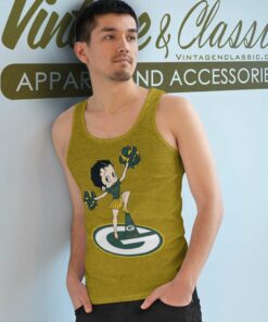 Cheer Betty Boop Green Bay Packers Tank Top Racerback