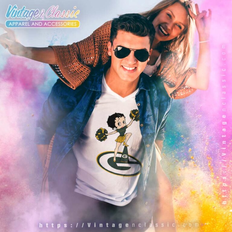 Cheer Betty Boop Green Bay Packers V Neck TShirt Cheer Betty Boop Green Bay Packers V Neck TShirt