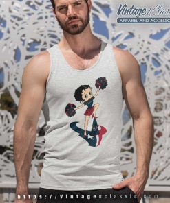 Cheer Betty Boop Houston Texans Tank Top Racerback