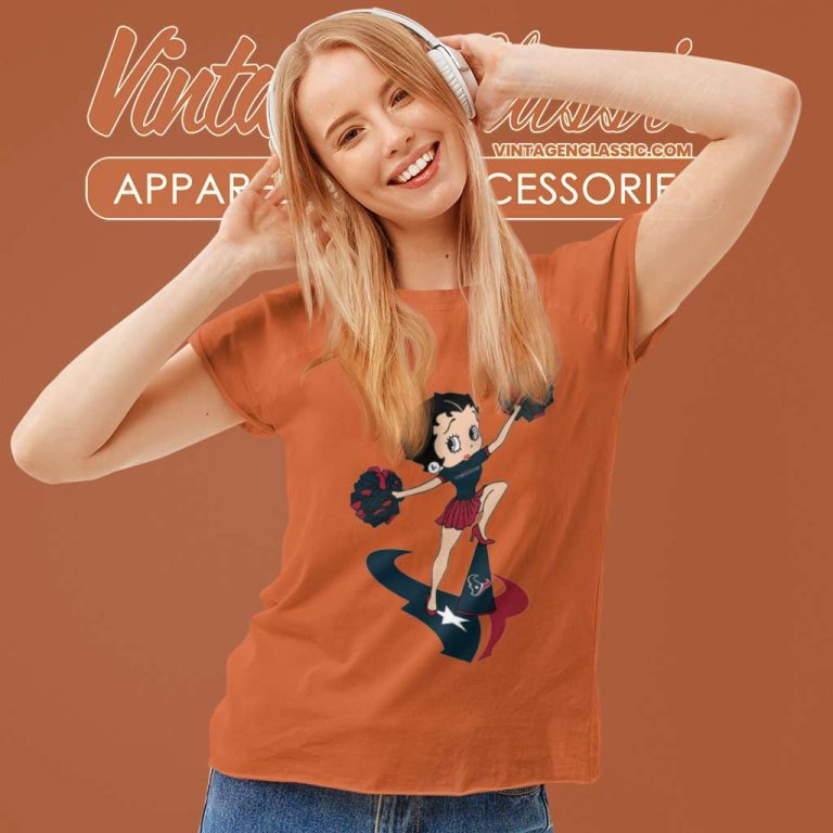 Cheer Betty Boop Houston Texans Women TShirt Cheer Betty Boop Houston Texans Women TShirt