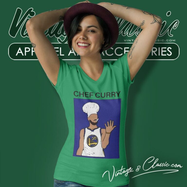 Chef Steph Curry Golden State Warriors V Neck TShirt Chef Steph Curry Golden State Warriors V Neck TShirt
