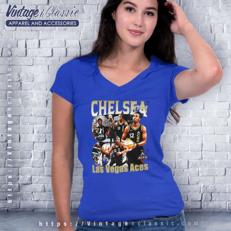 Chelsea Gray Shirt Las Vegas Aces Wnba Vintage V Neck TShirt Chelsea Gray Shirt Las Vegas Aces Wnba Vintage V Neck TShirt