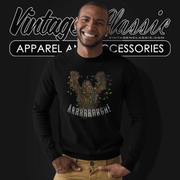 Chewbacca Roar Star Wars Christmas Lights Chewie Sweatshirt Chewbacca Roar Star Wars Christmas Lights Chewie Sweatshirt