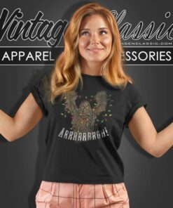 Chewbacca Roar Star Wars Christmas Lights Chewie Women TShirt