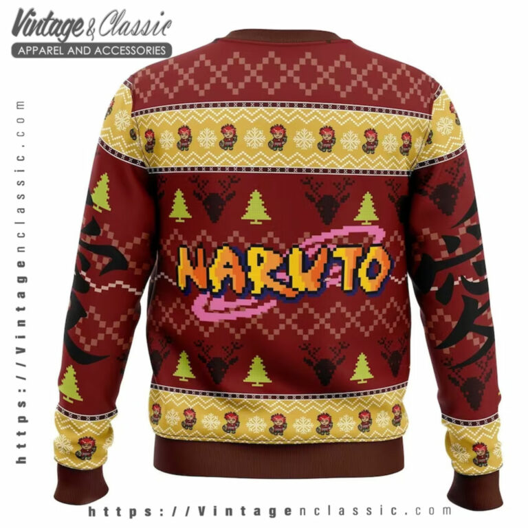 Chibi Gaara Naruto Ugly Sweater back Ugly Sweater Chibi Gaara Naruto Ugly Sweater back Ugly Sweater