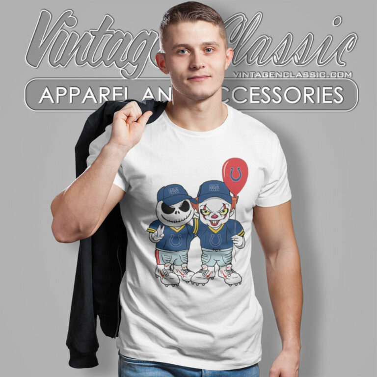 Chibi Jack Skellington Pennywise Indianapolis Colts T Shirt Chibi Jack Skellington Pennywise Indianapolis Colts T Shirt