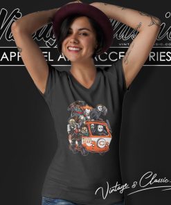 Chicago Bear Horror Movies Characters Halloween V Neck TShirt