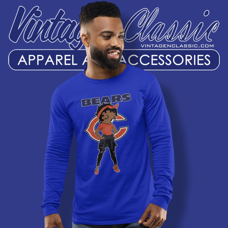 Chicago Bears Betty Boop Long Sleeve Tee Chicago Bears Betty Boop Long Sleeve Tee