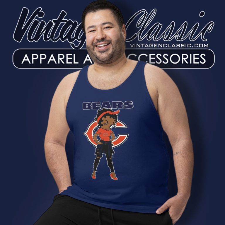 Chicago Bears Betty Boop Tank Top Racerback Chicago Bears Betty Boop Tank Top Racerback