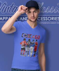 Chicago Bears Chicago Blackhawks Chicago Cubs Chicago Bulls V Neck TShirt