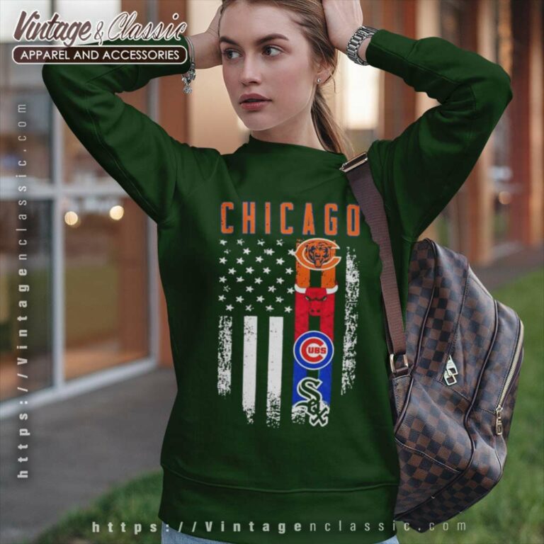 Chicago Bears Chicago Bulls Chicago Cubs And Chicago White Sox Sweatshirt Chicago Bears Chicago Bulls Chicago Cubs And Chicago White Sox Sweatshirt