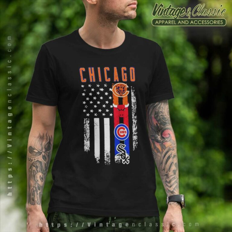 Chicago Bears Chicago Bulls Chicago Cubs And Chicago White Sox T Shirt Chicago Bears Chicago Bulls Chicago Cubs And Chicago White Sox T Shirt