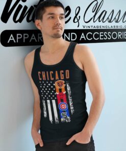 Chicago Bears Chicago Bulls Chicago Cubs And Chicago White Sox Tank Top Racerback