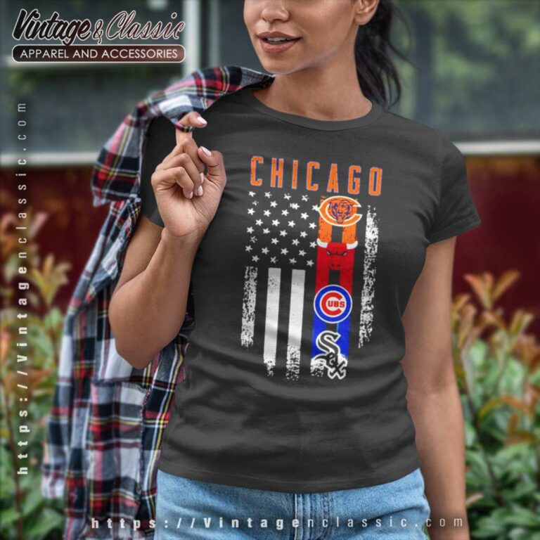 Chicago Bears Chicago Bulls Chicago Cubs And Chicago White Sox Women TShirt Chicago Bears Chicago Bulls Chicago Cubs And Chicago White Sox Women TShirt
