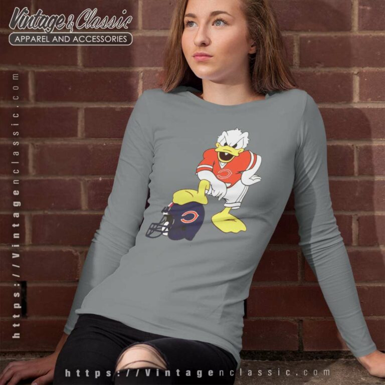 Chicago Bears Donald Duck Long Sleeve Tee Chicago Bears Donald Duck Long Sleeve Tee