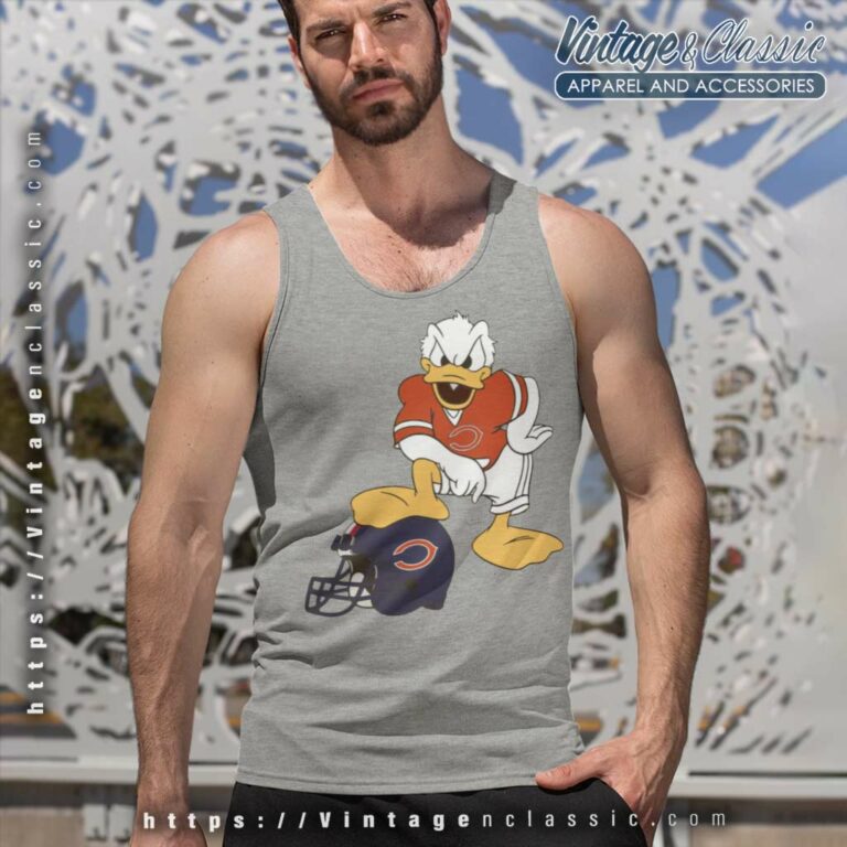 Chicago Bears Donald Duck Tank Top Racerback Chicago Bears Donald Duck Tank Top Racerback