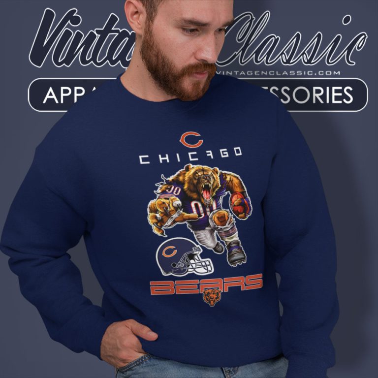 Chicago Bears Football Player Mascot Sweatshirt Chicago Bears Football Player Mascot Sweatshirt