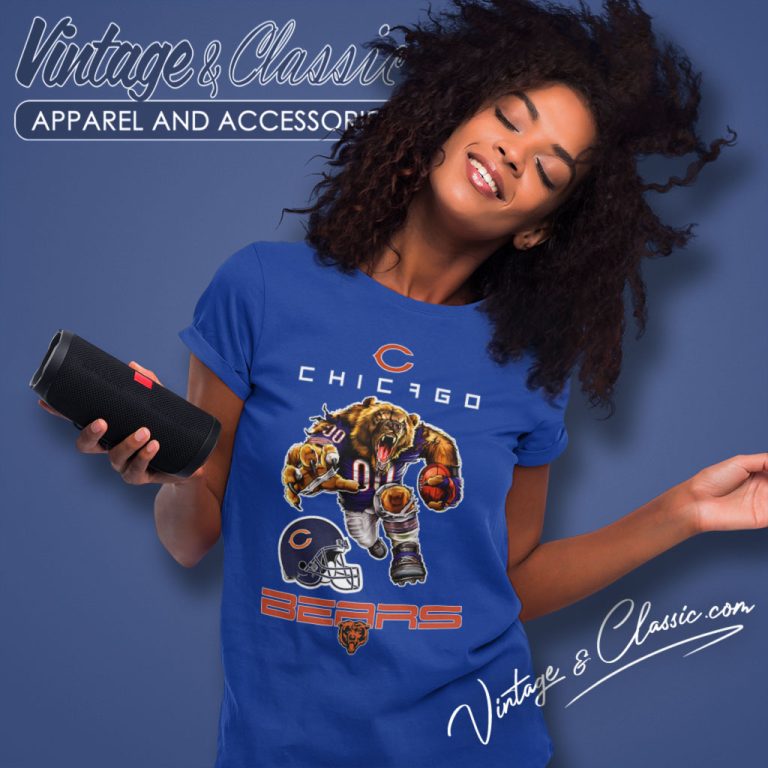 Chicago Bears Football Player Mascot Women T Shirt Chicago Bears Football Player Mascot Women T Shirt